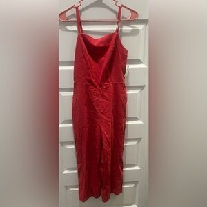 Old Navy size XS SL CAMI Jumpsuit Tomato Juice Red NWT, adjustable straps